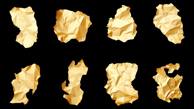 Realistic different type of gold torn ripper paper set Golden torn ripper bundle