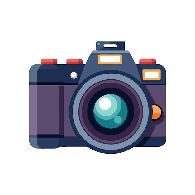 Realistic Digital Camera Vector Illustration Concept