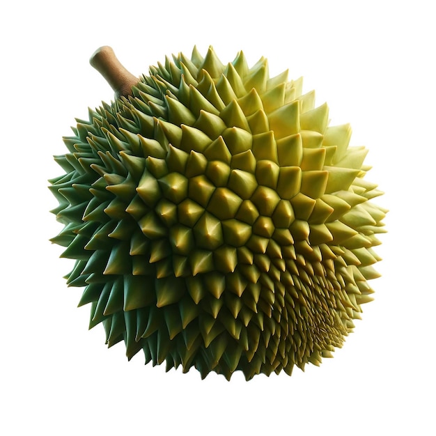 Realistic Durian Fruit Spiky Exterior GreenYellow Gradient