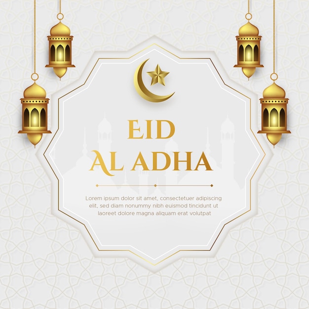 Realistic eid al-adha mubarak illustration  