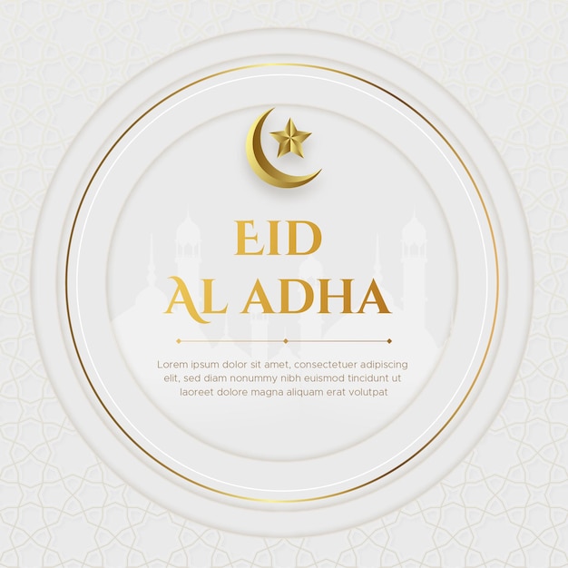 Realistic eid al-adha mubarak illustration  