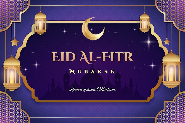 Realistic eid al-fitr background