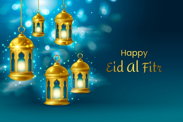 Vector realistic eid al-fitr background