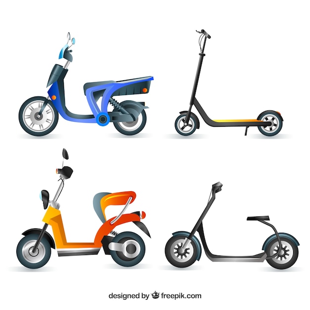 Realistic electric scooter collection