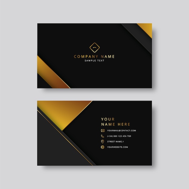 Realistic elegant business card design