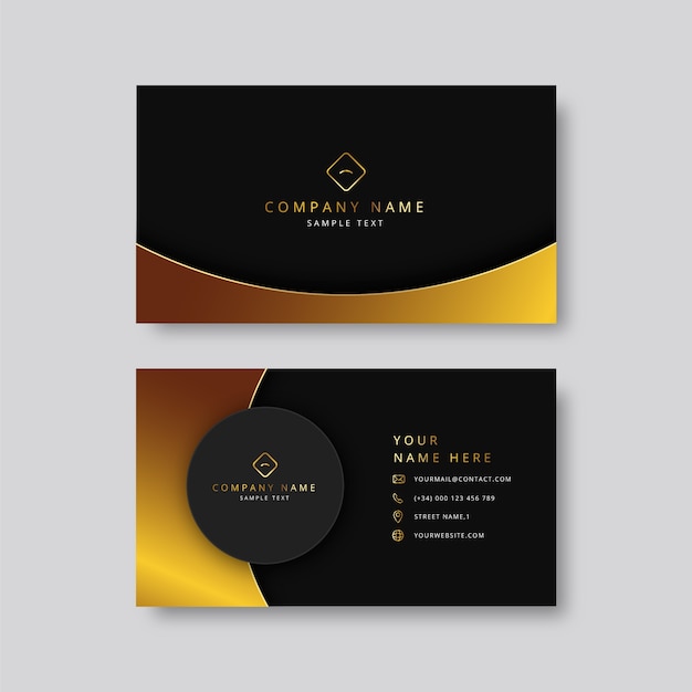 Realistic elegant business card design