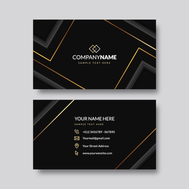 Realistic elegant business card