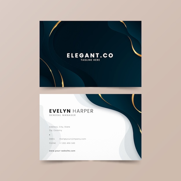 Realistic elegant business card