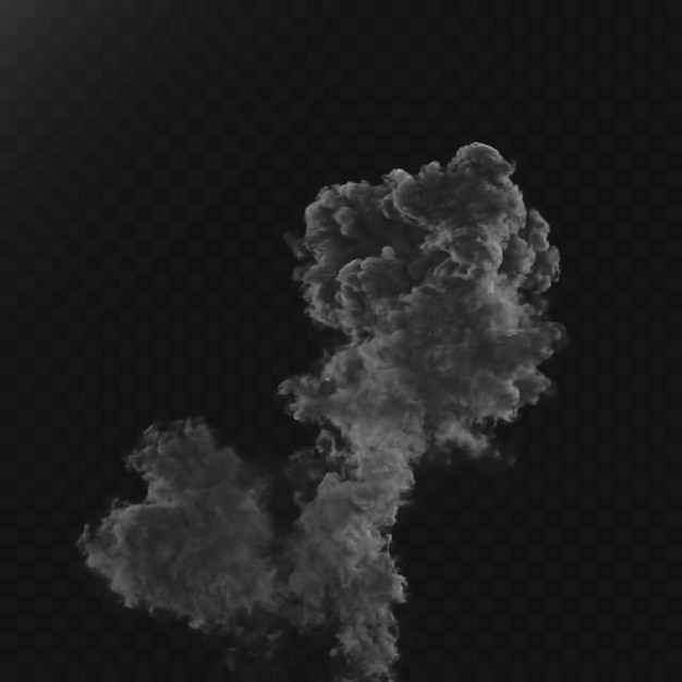 Realistic explosion Detonation effect with smoke