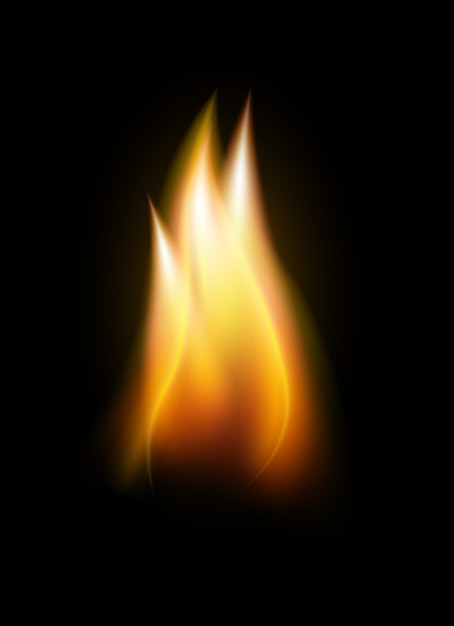 Realistic flame tongue  element