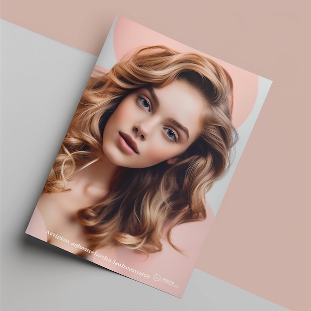 A realistic flyer in a5 format for a female hairdresser