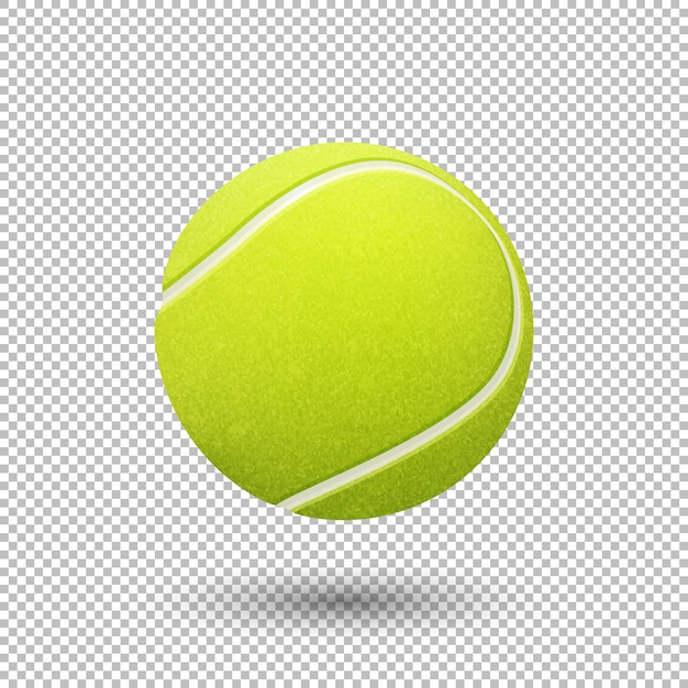 realistic flying tennis ball closeup isolated