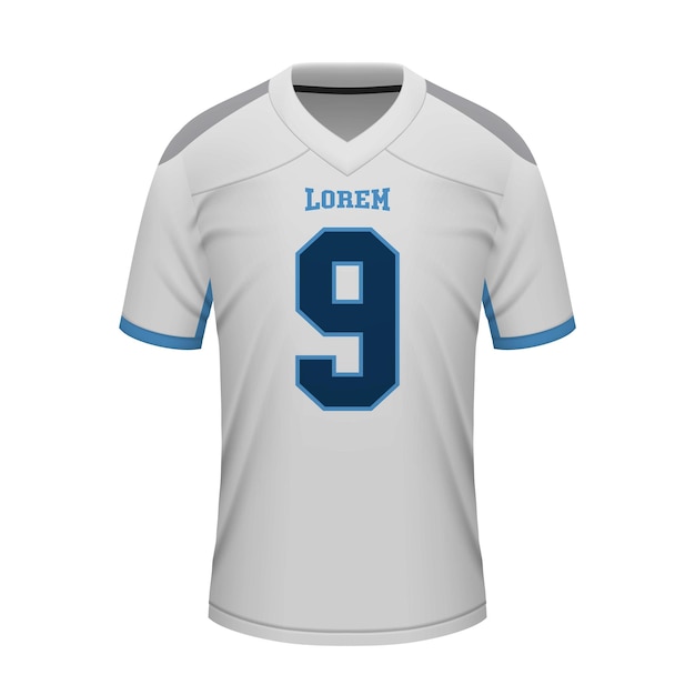 Realistic football away jersey Tennessee shirt template