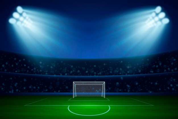 Vector realistic football field background