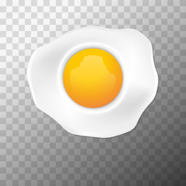 Realistic fried egg