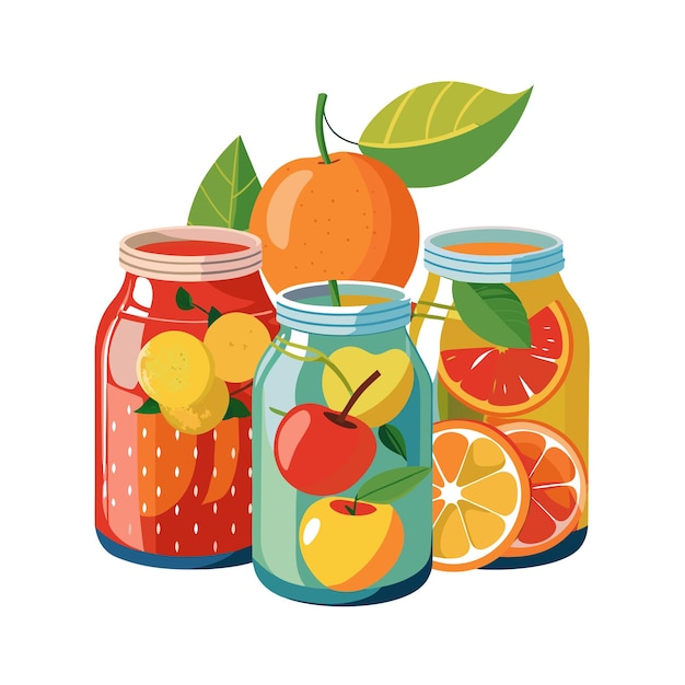 Realistic Fruits Vector Illustration Concepts