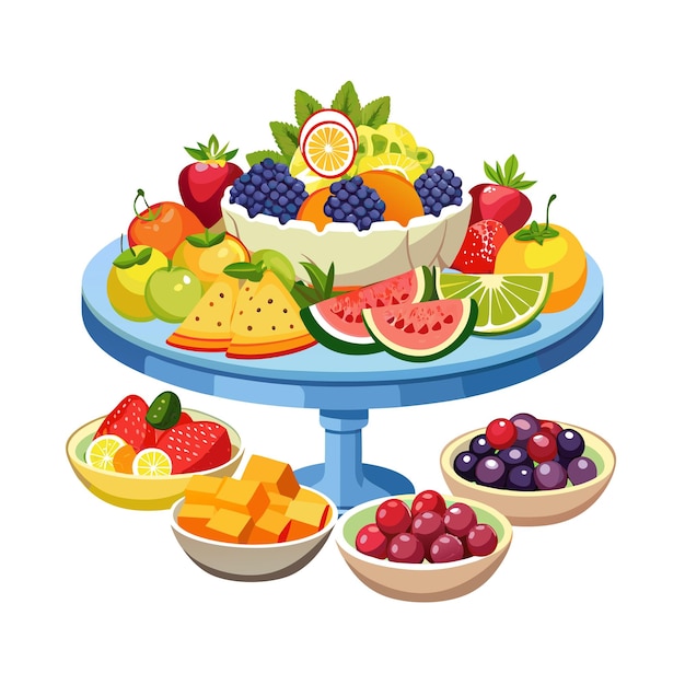 Realistic Fruits Vector Illustration Concepts