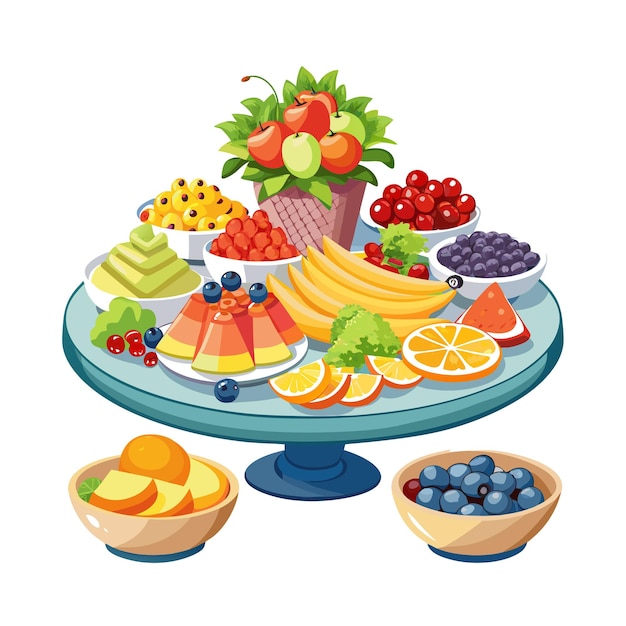 Vector realistic fruits vector illustration concepts