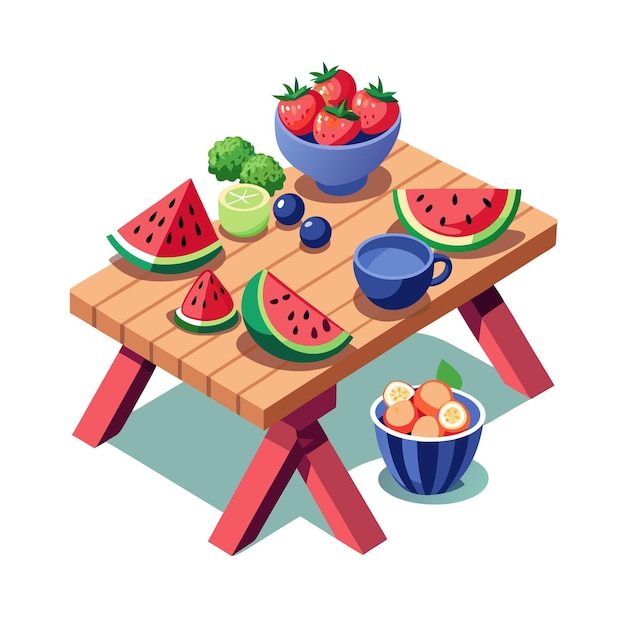 Realistic Fruits Vector Illustration Concepts