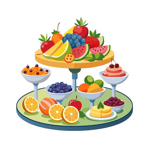 Vector realistic fruits vector illustration concepts