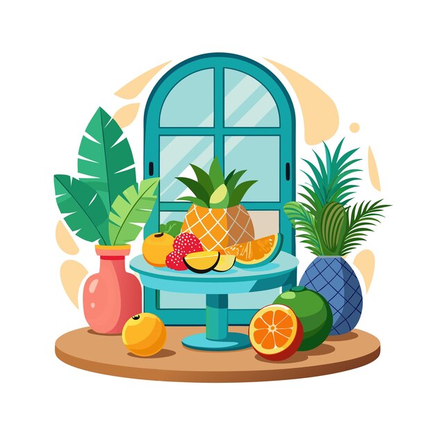 Vector realistic fruits vector illustration concepts