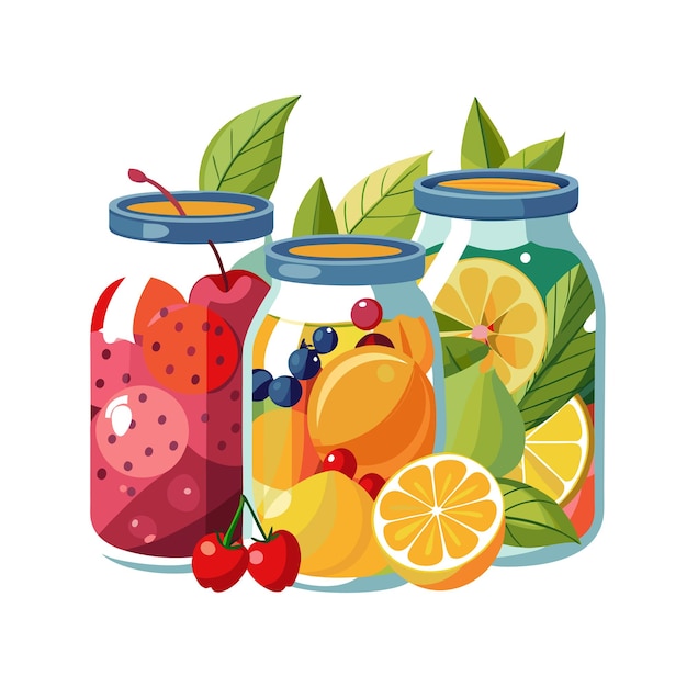 Realistic Fruits Vector Illustration Concepts