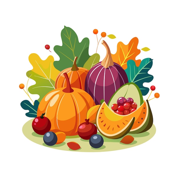 Realistic Fruits Vector Illustration Concepts