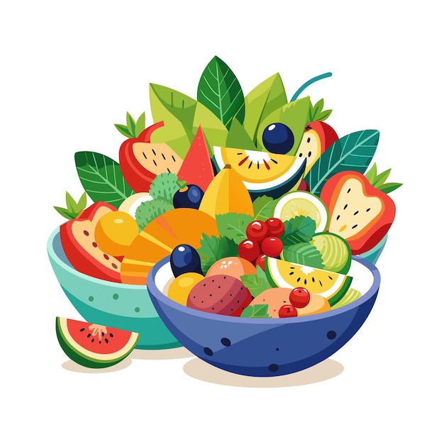 Realistic Fruits Vector Illustration Concepts