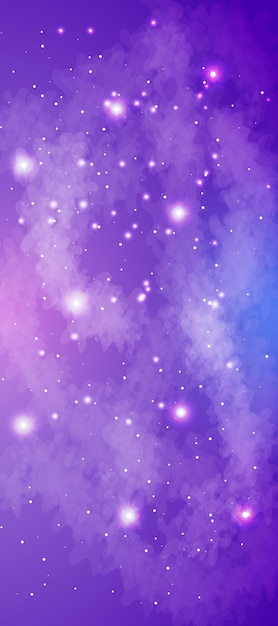 Realistic galaxy background with clouds and stars