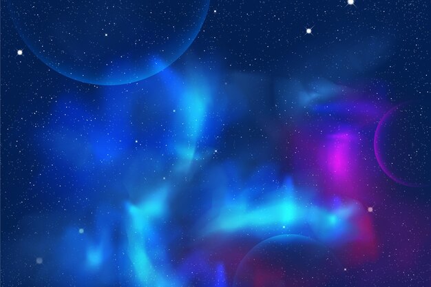 Vector realistic galaxy background