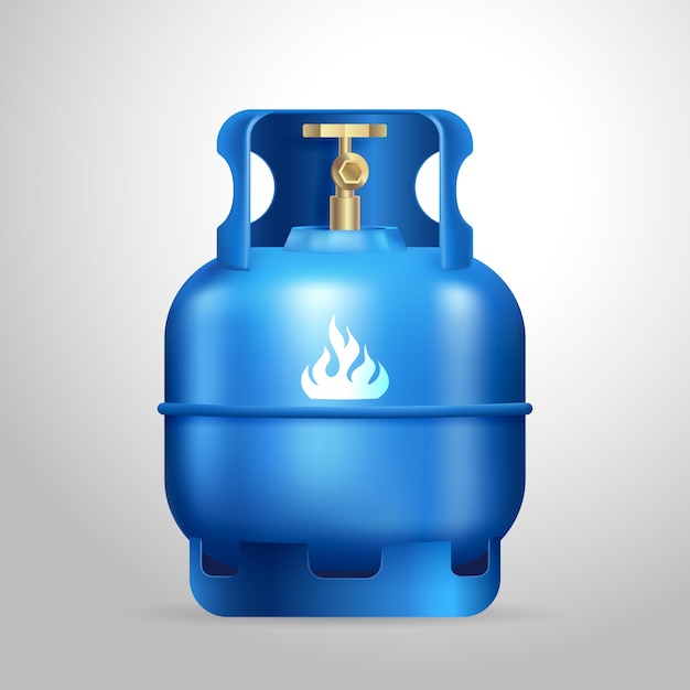 Realistic gas cylinder illustration