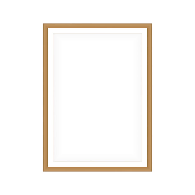 Realistic gold frame isolated on background Perfect for your presentations Vector illustration