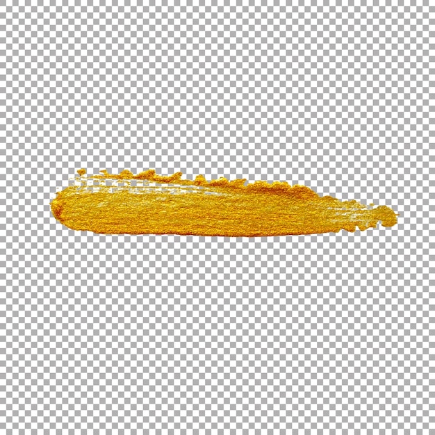 Realistic gold ink brush hand drawn vector illustration