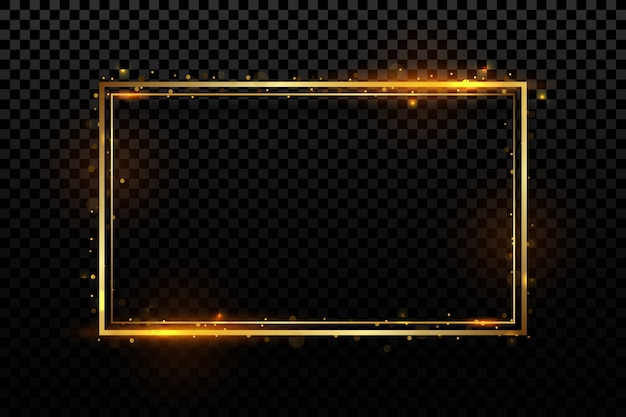 Realistic golden frame design