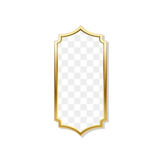 Realistic golden frames in arabic style