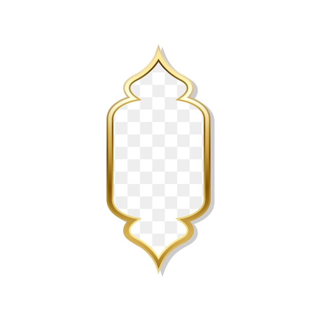 Realistic golden frames in arabic style