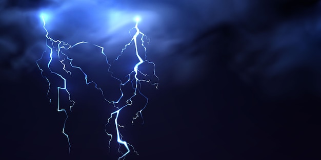 Vector realistic gradient lightning composition background