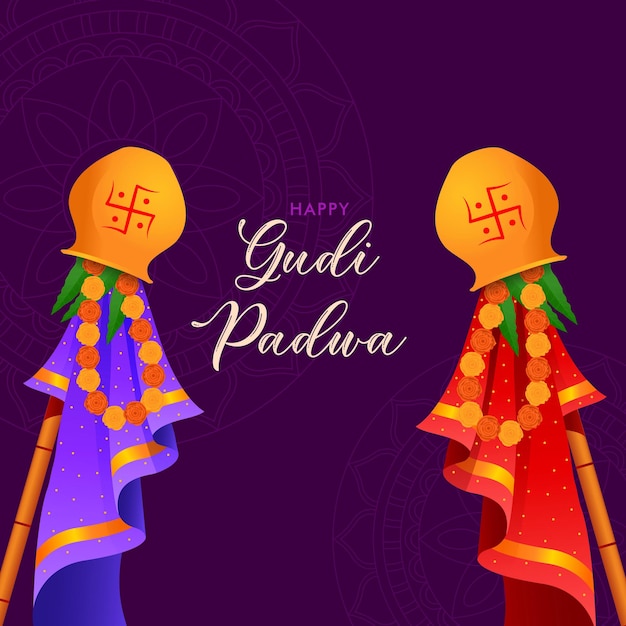 Realistic Gudi Padwa background