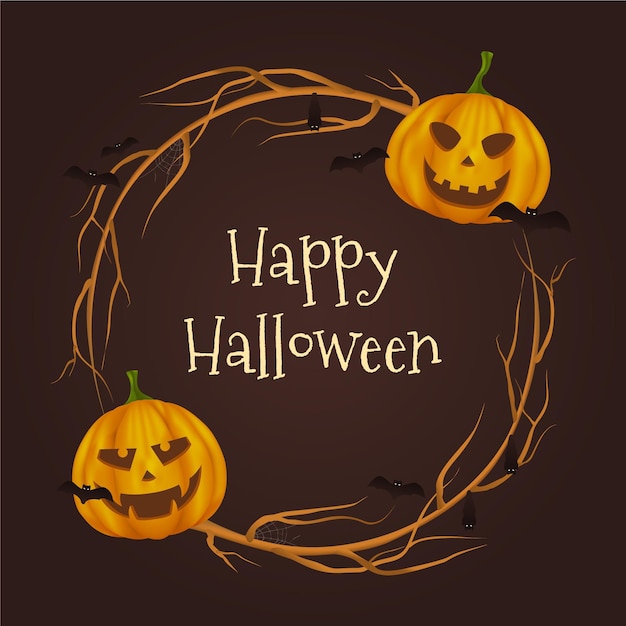 Vector realistic halloween frame