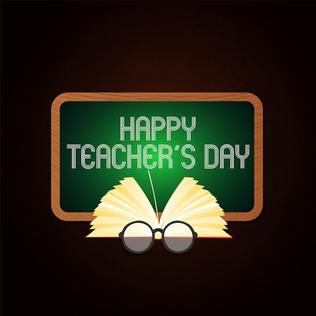 Realistic happy teacher's day celebration background