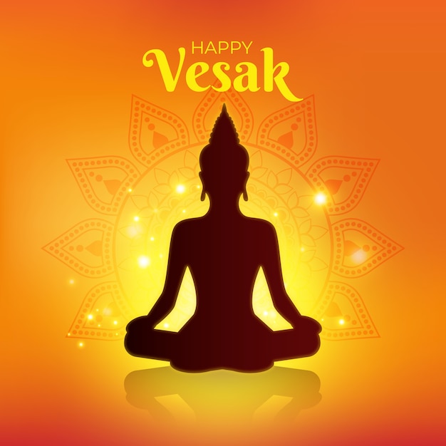 Realistic happy vesak