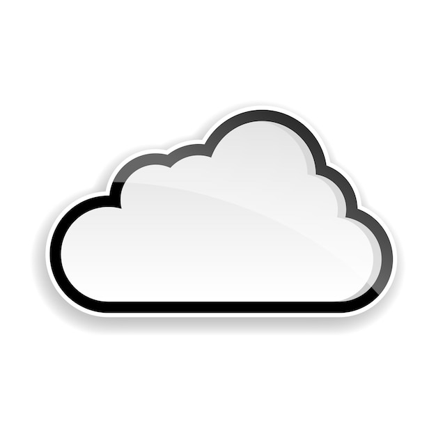 Realistic high detailed vector illustration of cloud computing concept