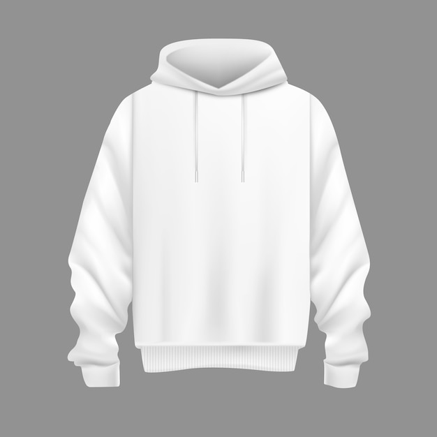 Vector realistic hoodie mockup illustration