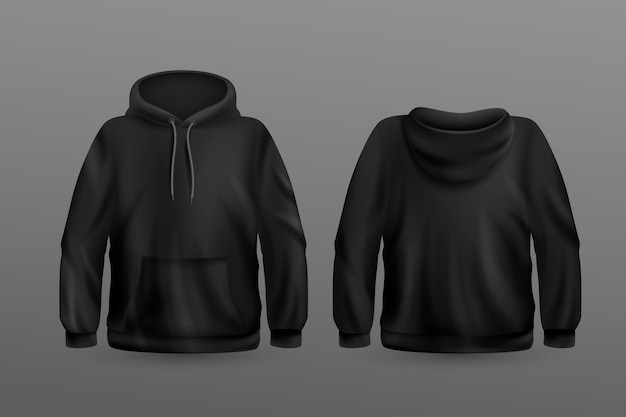 Realistic hoodie mockup illustration