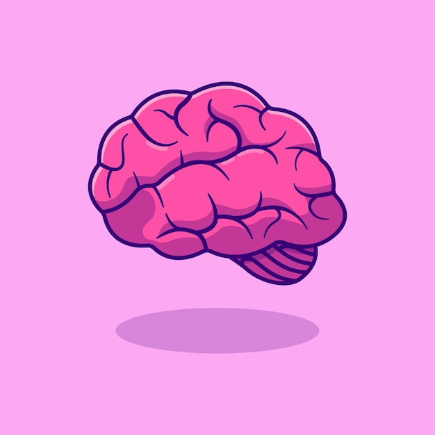 realistic human brain vector illustration design