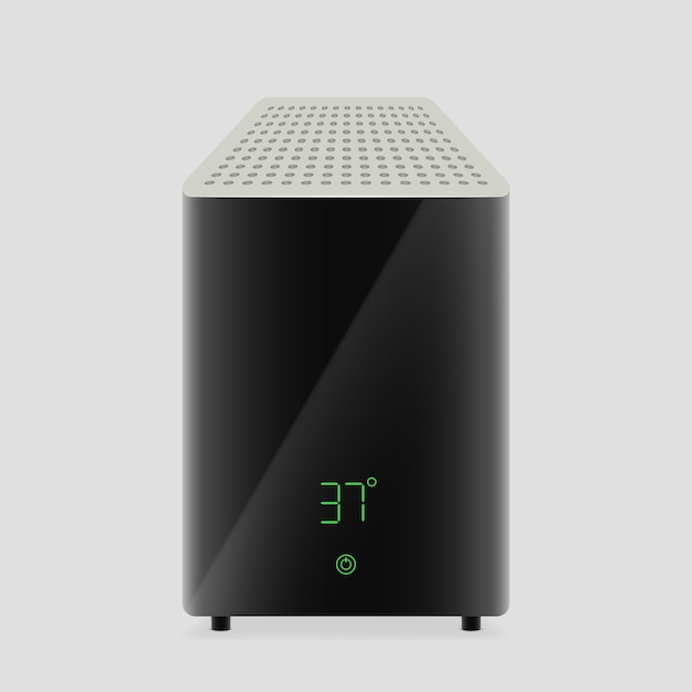 Realistic humidifier with temperature electronic indicator Electric device for wetting indoor air