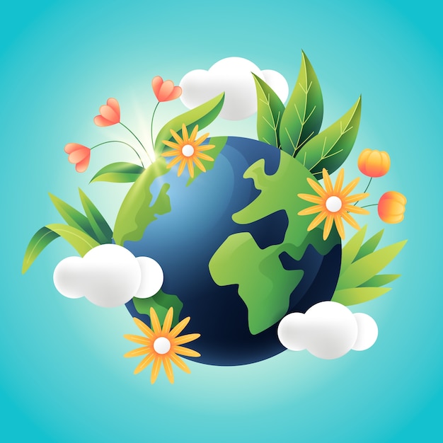 Realistic illustration for earth day celebration