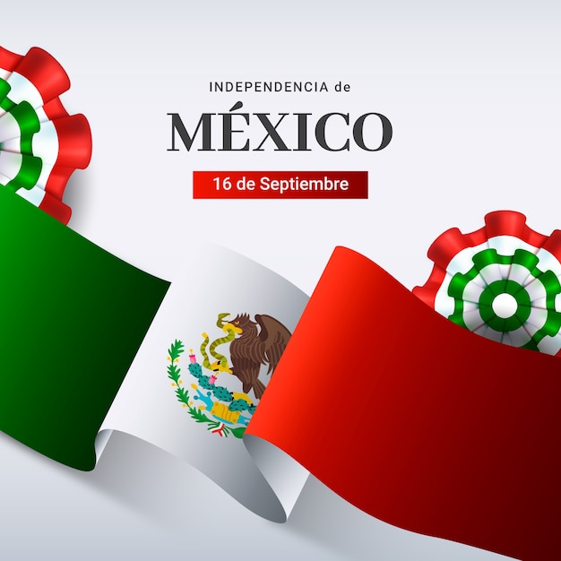 Realistic illustration for mexico independence celebration