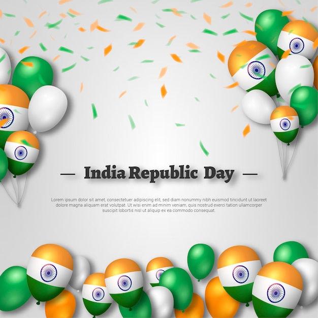 Realistic Independence Day India Illustration