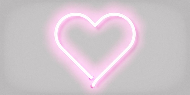 Realistic isolated neon sign of heart logo